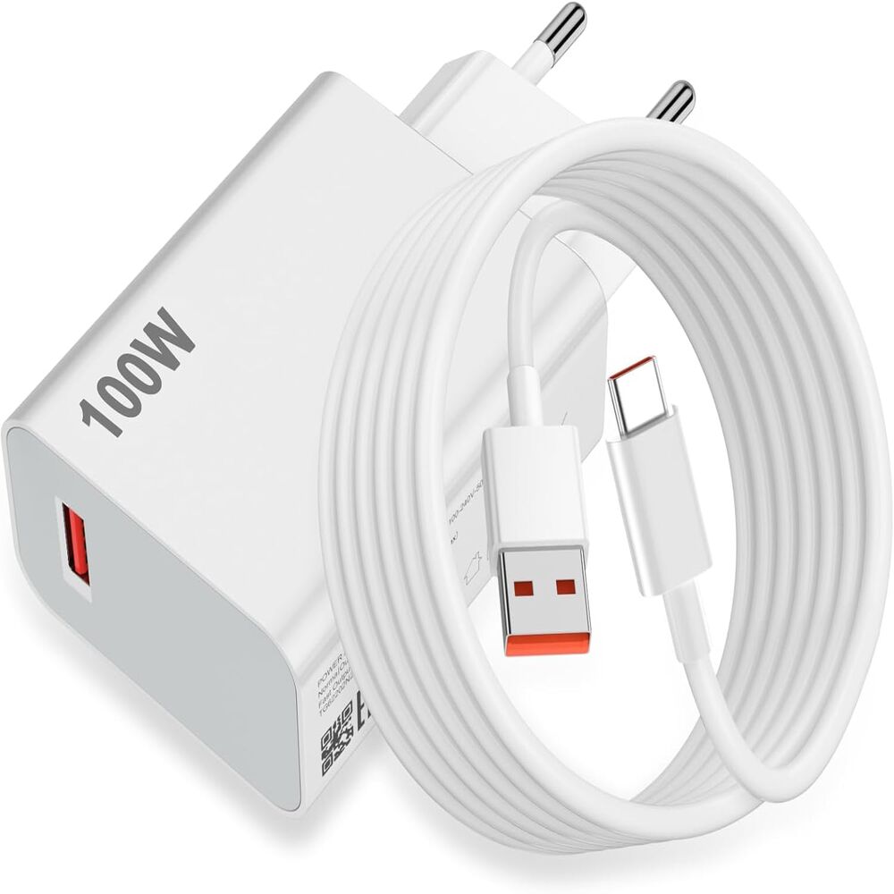 100-w-ladegerät Und 2 M Usb-c-kabel Für Xiaomi Redmi Note 15 Pro+, 6-a-usb-c-schnelladapter Für Poco X8, F8 Ultra