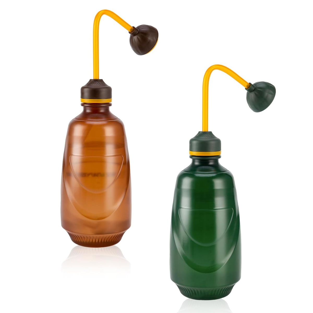 Gießkanne Für Zimmerpflanzen (2er-set), Bonsai-gießkanne 450 Ml, Kleine, Weiche Gießkanne, Ideal Für Bonsai, Empfindliche Pflanzen Und Stickereien (grün + Braun)