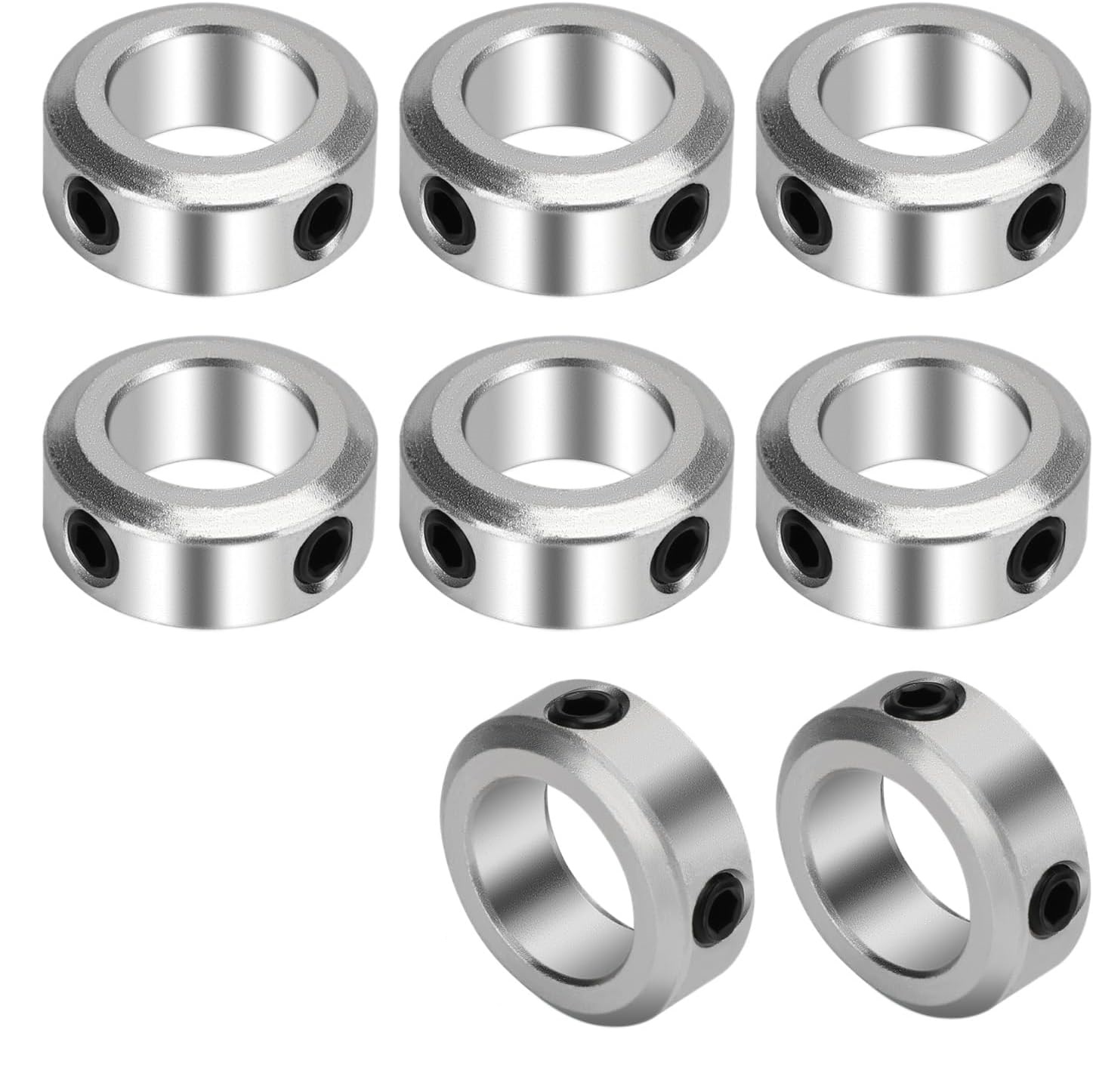 Einstellring, Einstellringe, Kragen, 14-mm-wellenanschlag, Kragen Aus Aluminiumlegierung, Achsanschlagring, 22 Mm Außendurchmesser, 8 Mm Breite Für Cnc-getriebebrücke, 8 Stück (8 Stück, Aluminiumlegie