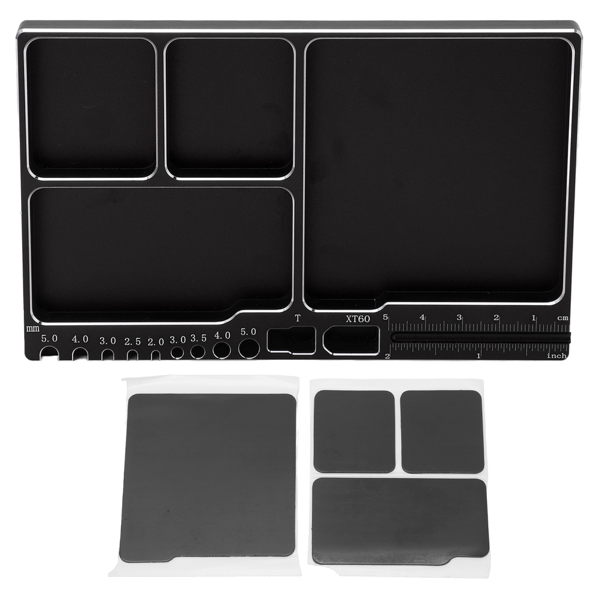 Magnetische Schraubenablage Aus Aluminiumlegierung Mit Magnetpad Für Rc-reparaturen, Schwarz