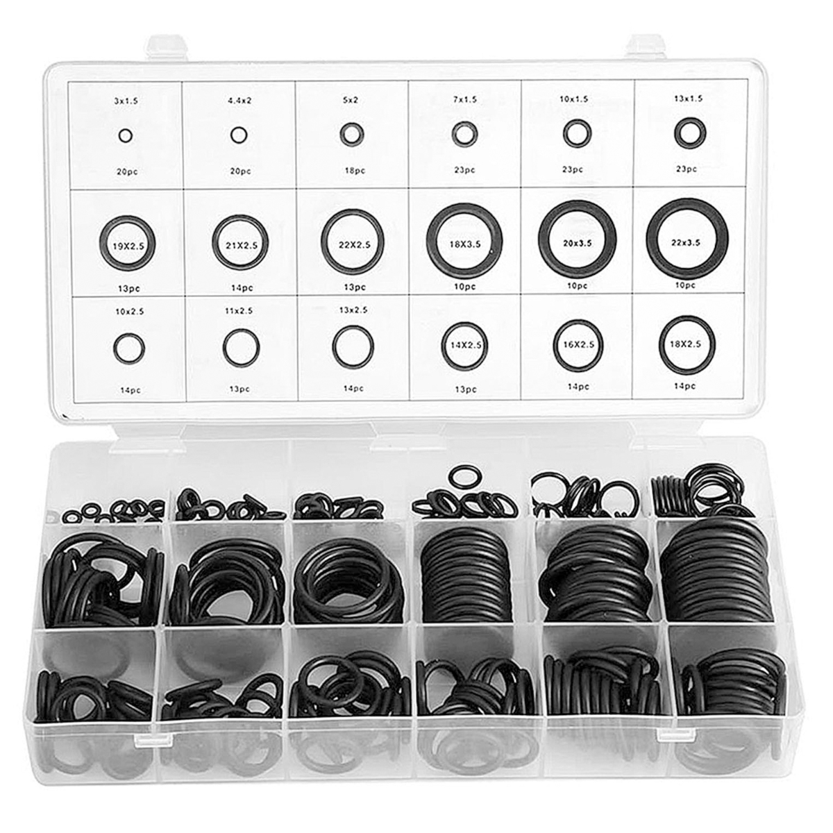 279-teiliges Set, 18 Größen, Sortierter Gummi-o-ring-satz, Dichtungssatz Für Hydraulikleitungen