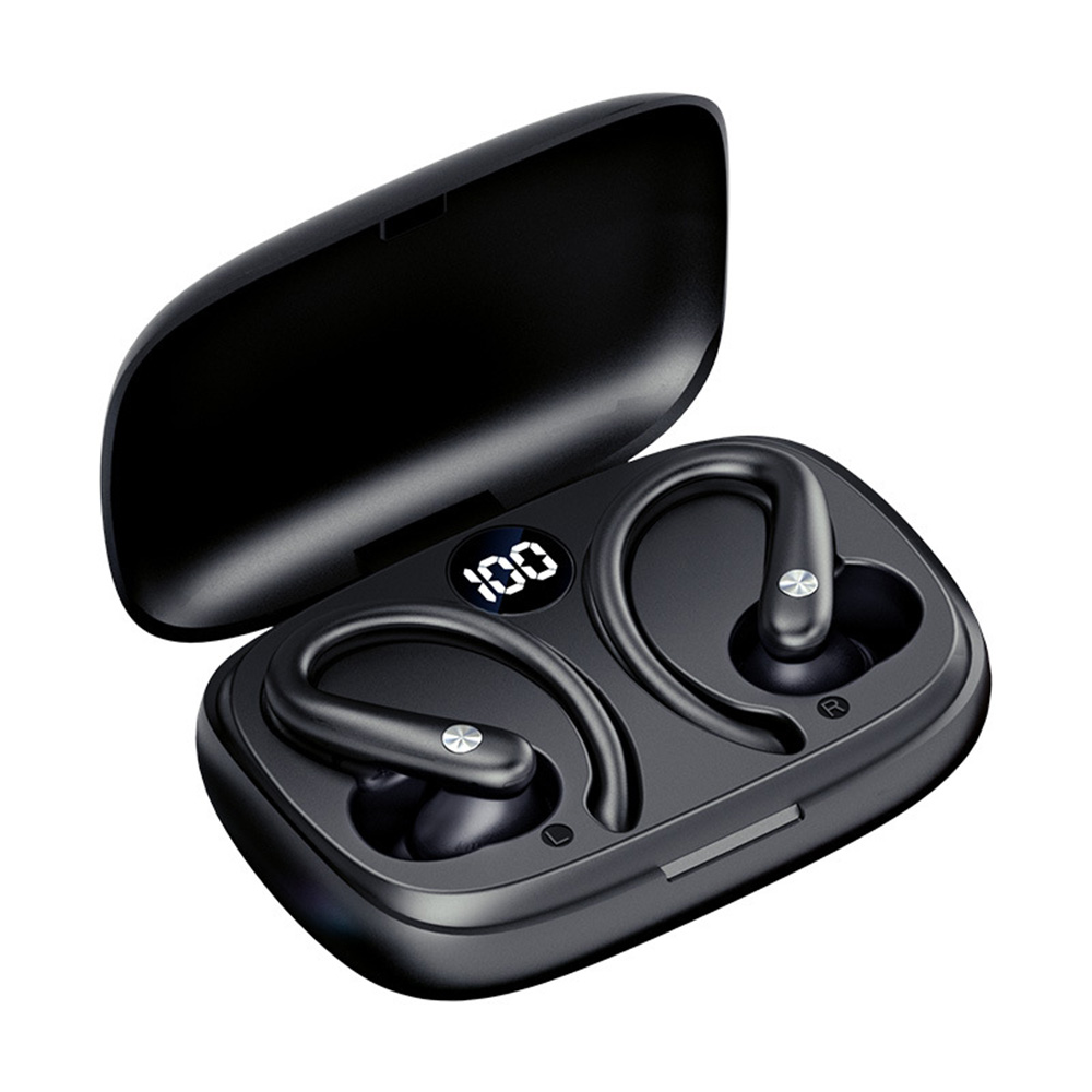 Bluetooth-sportkopfhörer, Kabellose Bluetooth 5.3-kopfhörer Mit Hd-mikrofon, 120 Stunden Akkulaufzeit, Led-display, Satter Bass, Ip7-wasserdichte Ohrhörer Mit Ohrbügeln Für Arbeit, Studium Und Sport