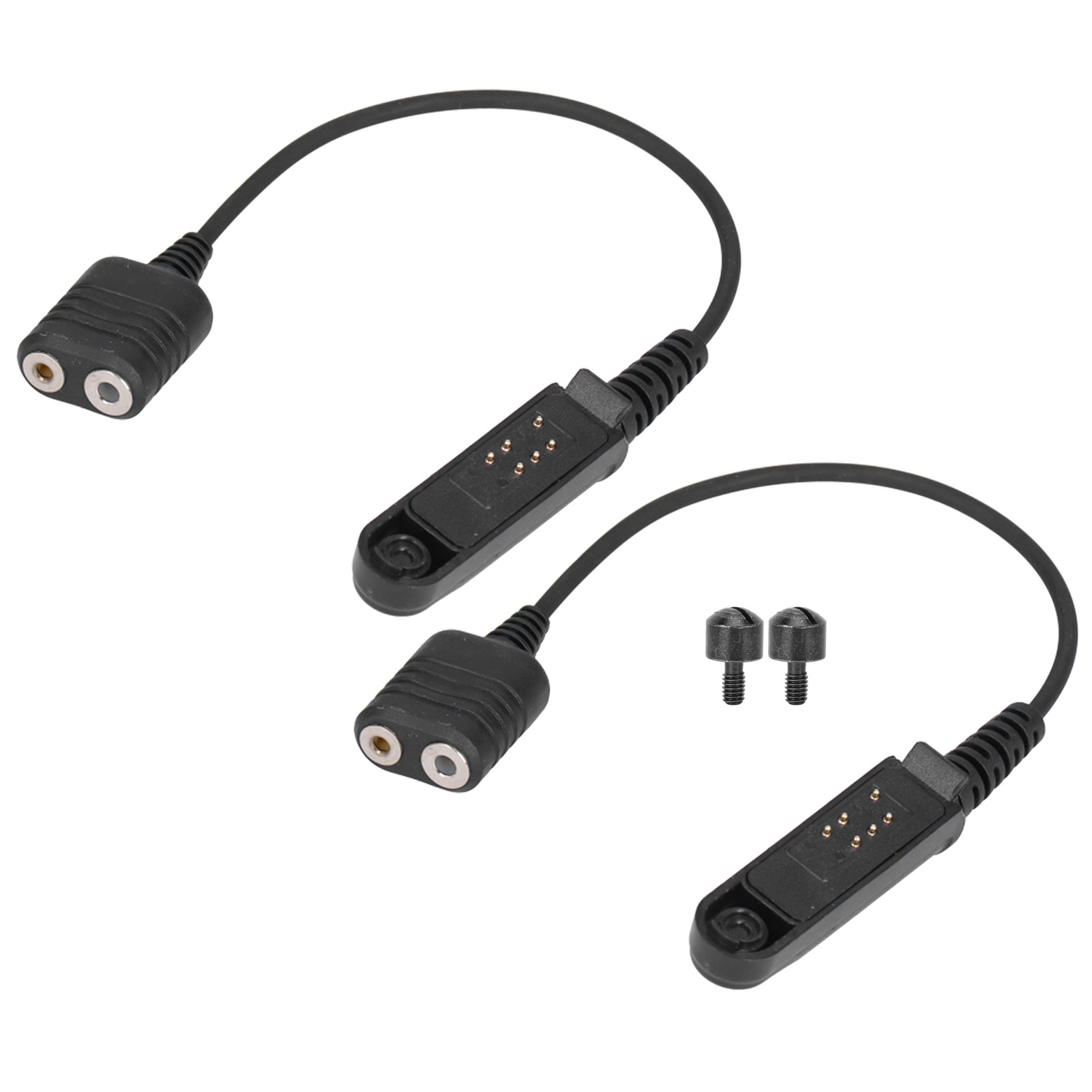 2 Stück Walkie-talkie-audiokabel-adapter-headset-adapter Für Uv‑9r Plus K-anschluss 2-pin-headset