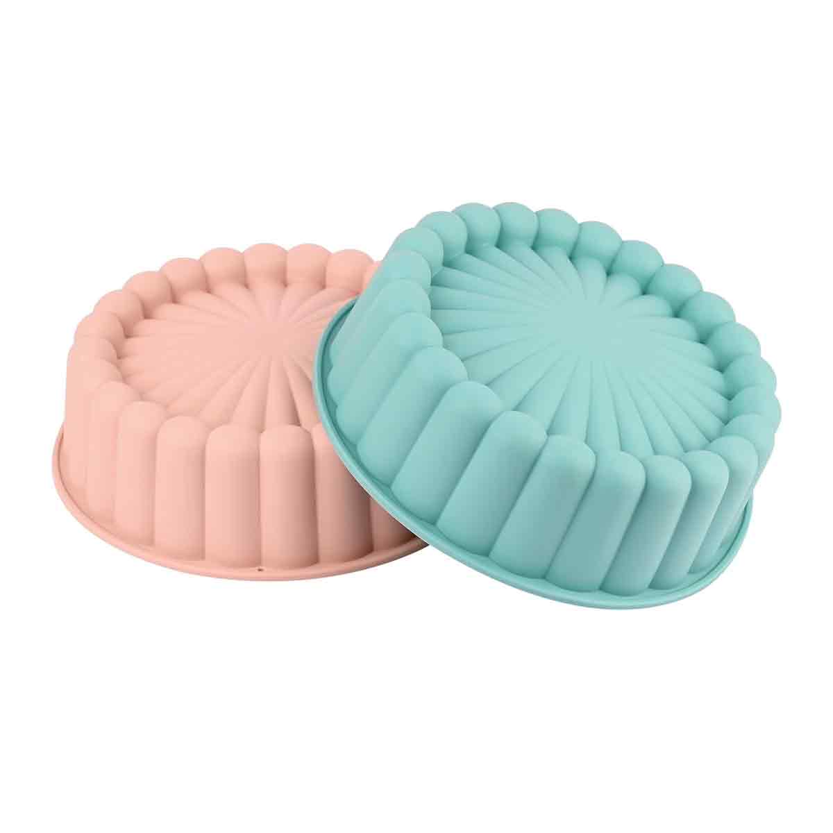 Set Mit 2 Charlotte-kuchenformen, 20 Cm Durchmesser, Antihaftbeschichtete Silikonformen Für Käsekuchen, Schokoladenkuchen, Regenbogenkuchen, Erdbeerkuchen, Brownie-törtchen.