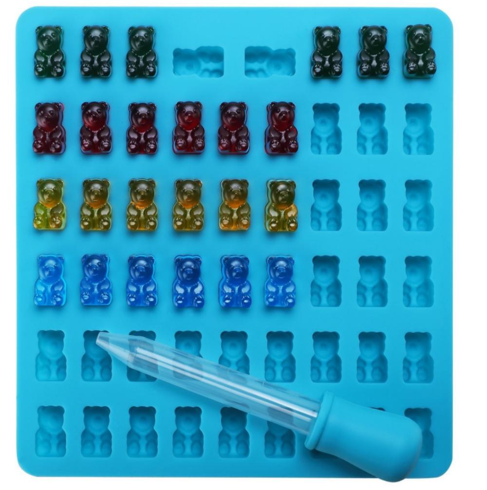 Silikonform Für Gummibärchen, Fruchtsnackformen, Gummibärchen-formen Mit Pipette Für Süßigkeiten Und Schokolade