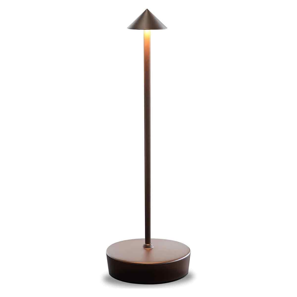 Pina Pro – Dimmbare Led-tischleuchte Aus Aluminium, Schutzart Ip54, Für Den Innen- Und Außenbereich, Steckerfuß, H 29 Cm, Eu-stecker – Corten-wellens
