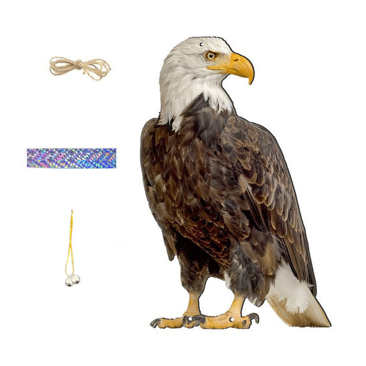 Eule Zur Vogelabwehr, Vogelscheuche, Attrappe Einer Eule, Reflektierender Vogel (aus)