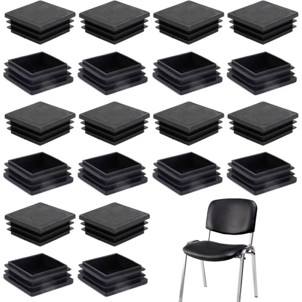 20 Stück Quadratische Lamellenstopfen 40x40, 30x30, 35x35 Mm Für Vierkantrohre, Quadratische Kunststoffstopfen, Endkappen Für Vierkantrohre, Kunststoffkappen