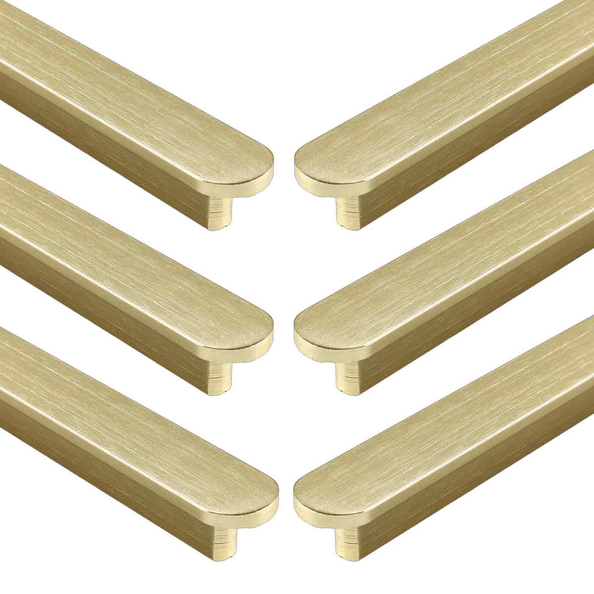 Stück Gebürstete Messinggriffe, Goldene Küchenschrankgriffe – Schrankgriffe, Gebürstete Messing-möbelgriffe, 160 Mm Lochabstand