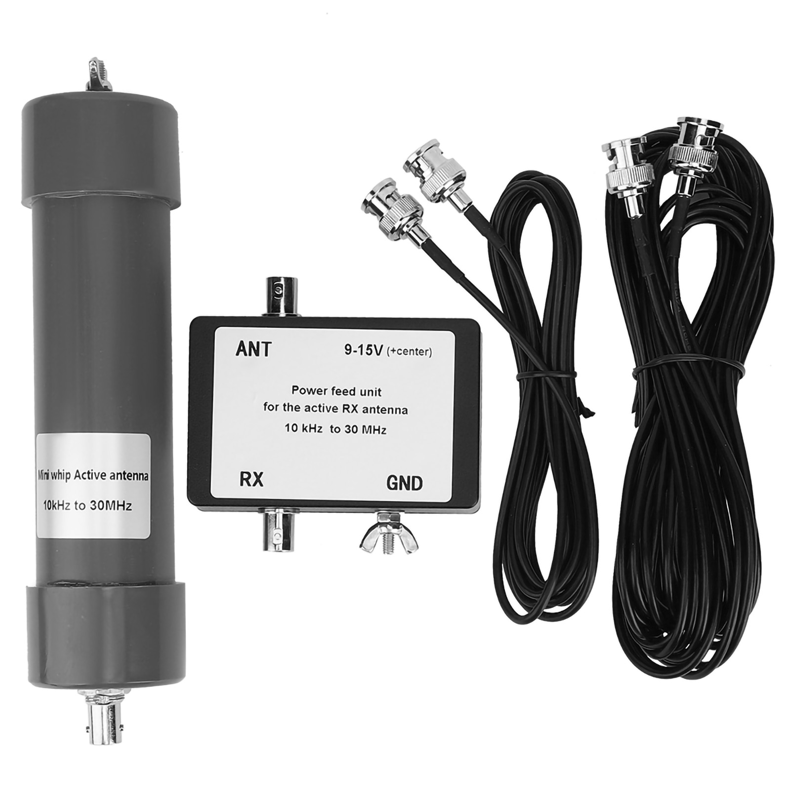 Aktive Miniatur-peitschenantenne 10 Khz – 30 Mhz Mit Tragbarem Kabel Für Funkkommunikation