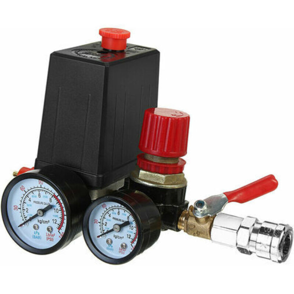Druckschalter Für Luftkompressoren 90-120 Psi – Schnellanschluss – 1/2 Npt- Und 1/4 Npt-gewinde – 240 V 20 A Für Automatische Steuerung -