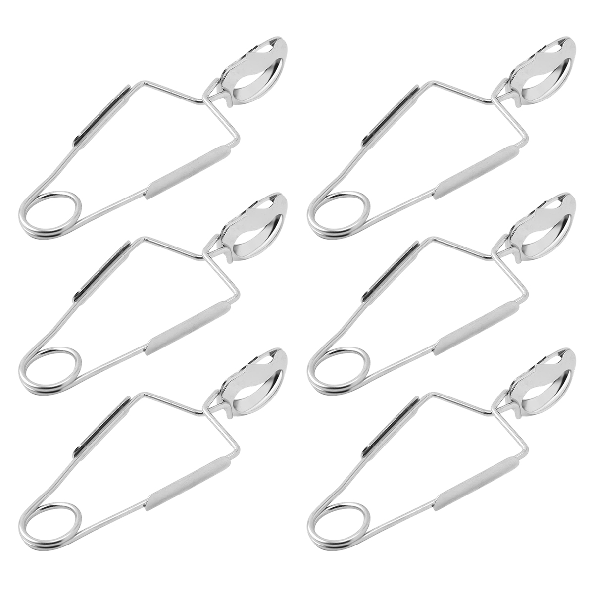 Set Mit 6 Federbelasteten Edelstahl-schneckenclips, Ergonomisch Für Meeresfrüchte, Einfache Anwendung An Buffets Oder Tischen
