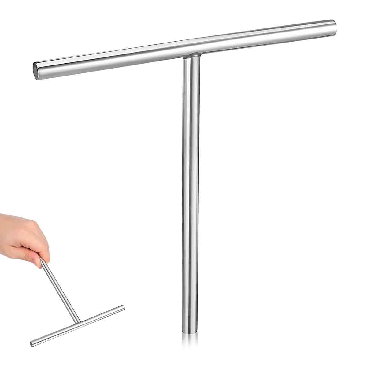 Crêpe-rechen, Edelstahl, T-förmig, 19 Cm, Für Pfannen Und Crêpe-maker, Küchenutensil