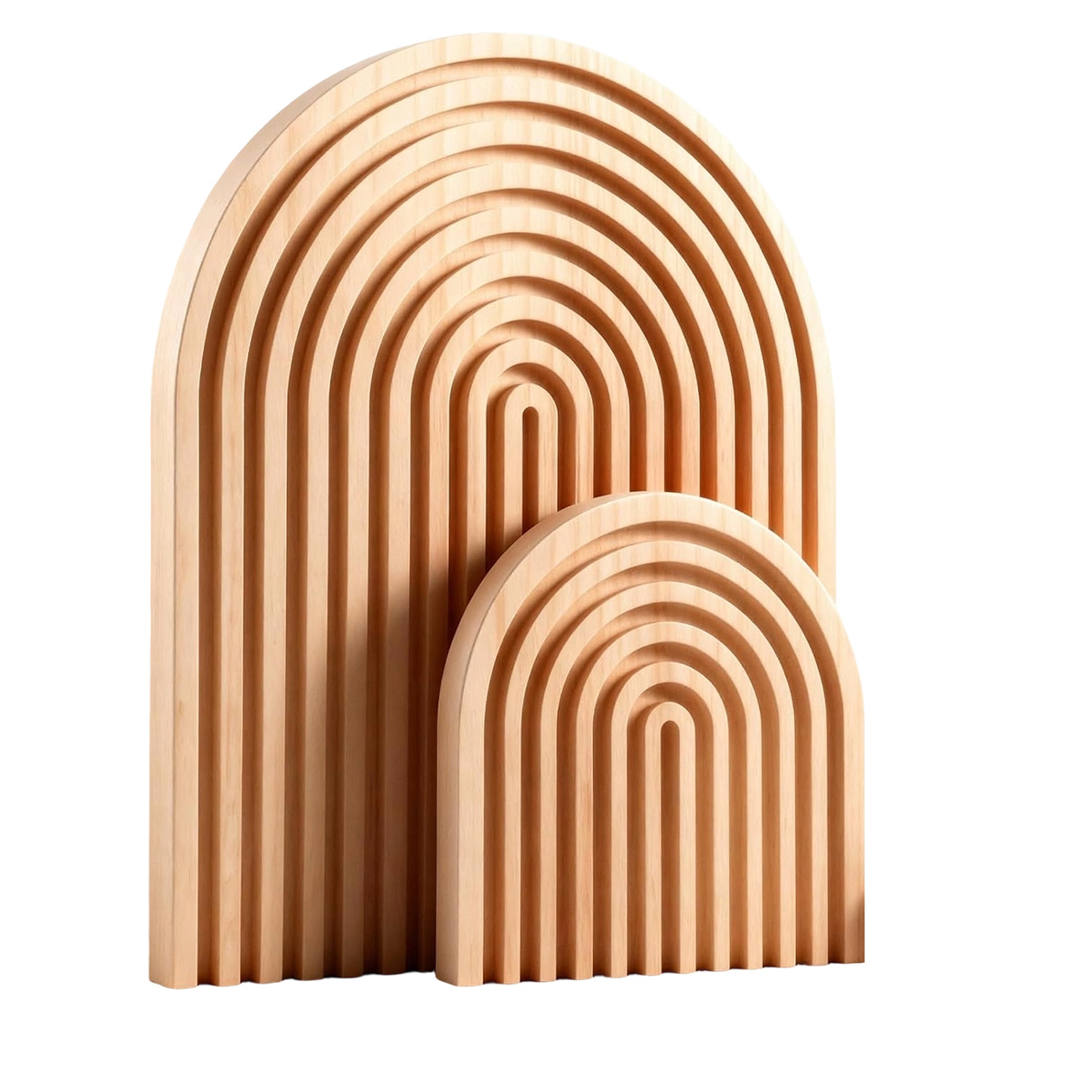 Kristall-deckenleuchte, 2er-set, Regenbogen-holzplanken – 30 Cm Und 15 Cm – Natur Geölt – Wand- Und Küchendekoration