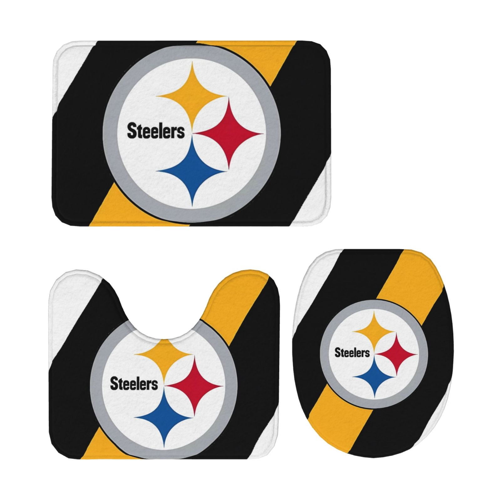 Steelers-team-badezimmerteppich-set, 3-teilig, Rutschfest, 80 X 51 Cm - Steelers-team-badezimmerteppich-set, 3-teilig, Rutschfest, 80 X 51 Cm
