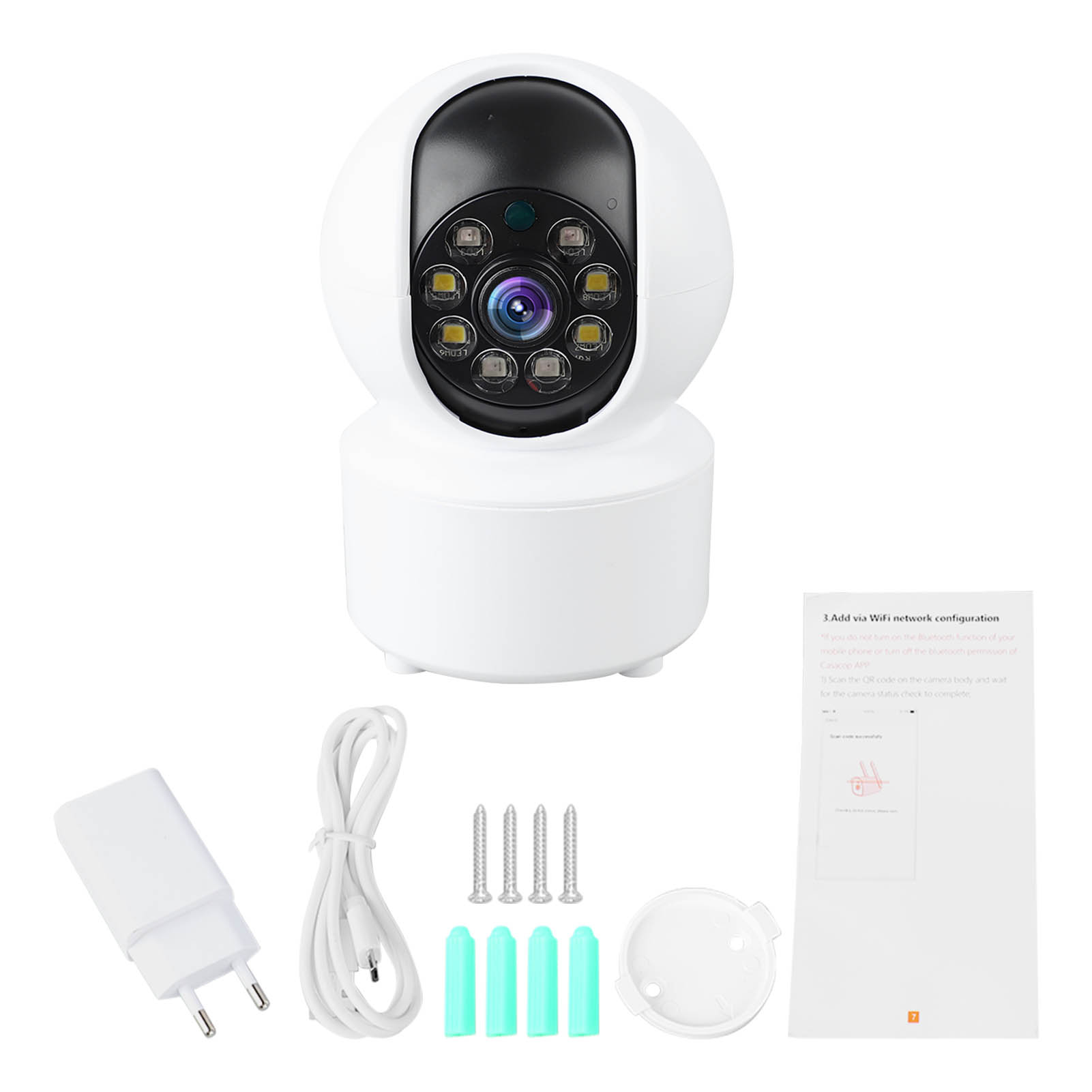 Hochauflösende, Kabellose Smart-kamera, Wasserdicht, Nachtsicht, Bewegungserkennung, Ideal Zur Überwachung Von Gebäuden