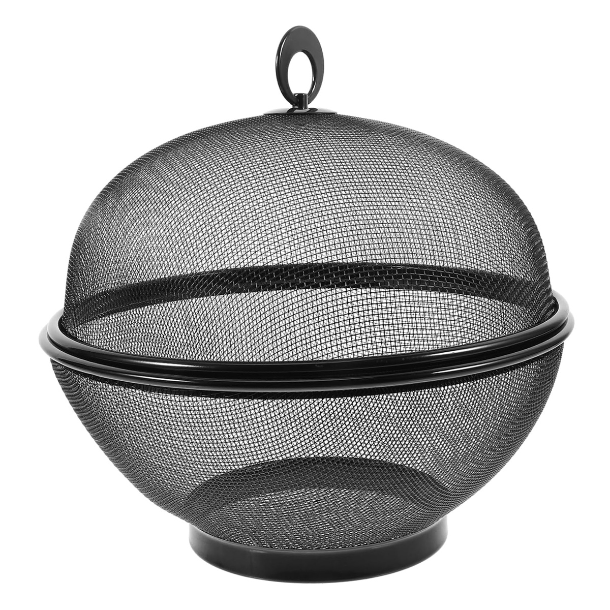 Obstschale Aus Metallgewebe Mit Deckel Und Korb – Fruchtfliegensichere Aufbewahrung Für Obst Und Gemüse Auf Der Küchenarbeitsplatte (schwarz/1 Stück)
