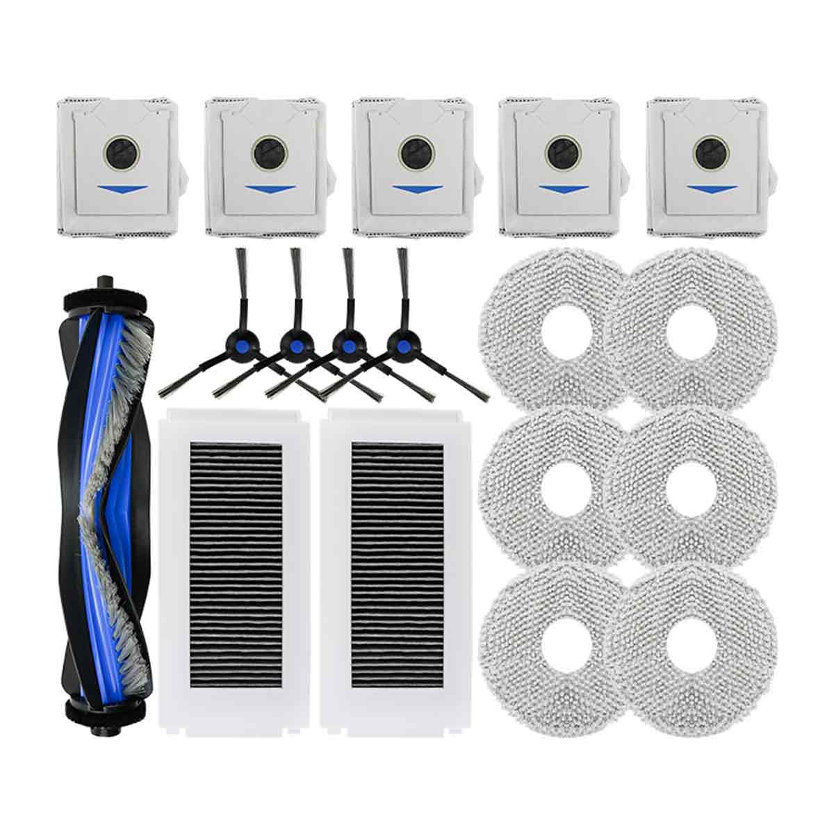 Zubehör Für Die Saugroboter X5 Omni Und X5 Pro – 20-teiliges Set Inklusive Hepa-filtern, Seitenbürsten Und Staubbeuteln