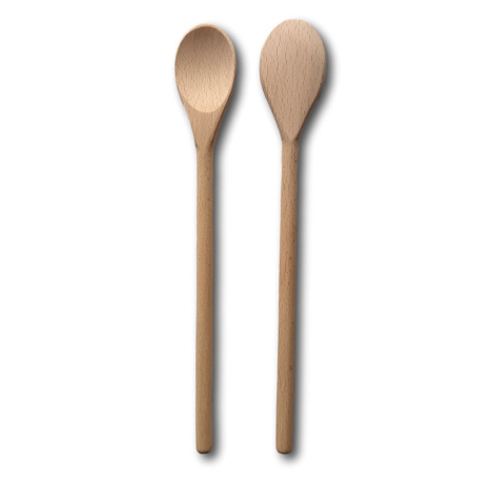 Set Mit 2 Langstieligen Küchenlöffeln Aus Holz - Set Mit 2 Langstieligen Küchenlöffeln Aus Holz