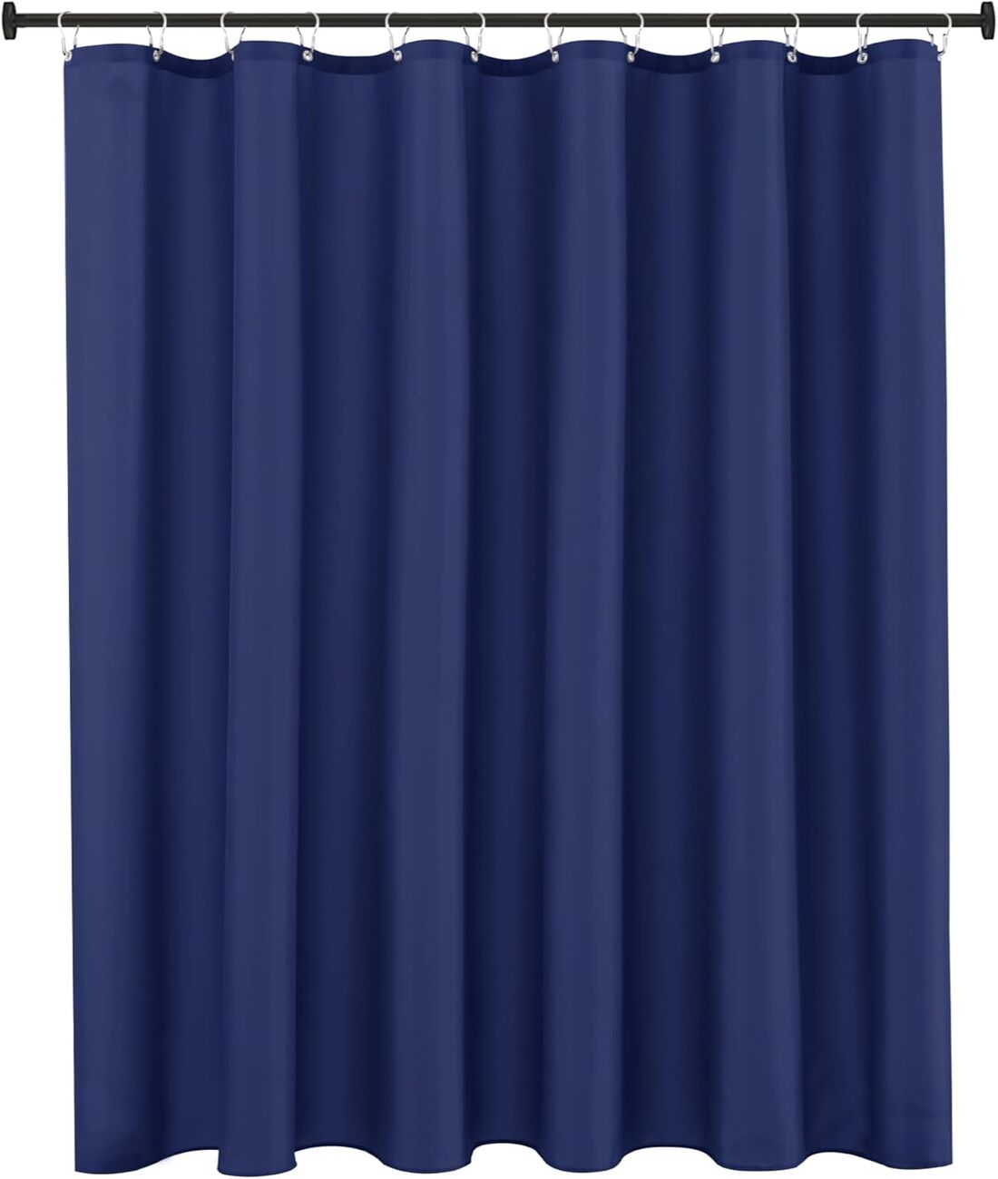 Duschvorhang 183 X 183 Cm, Wasserdichtes Polyester, Marineblau, Rostfreie Ösen, Beschwerter Boden Für Badezimmer
