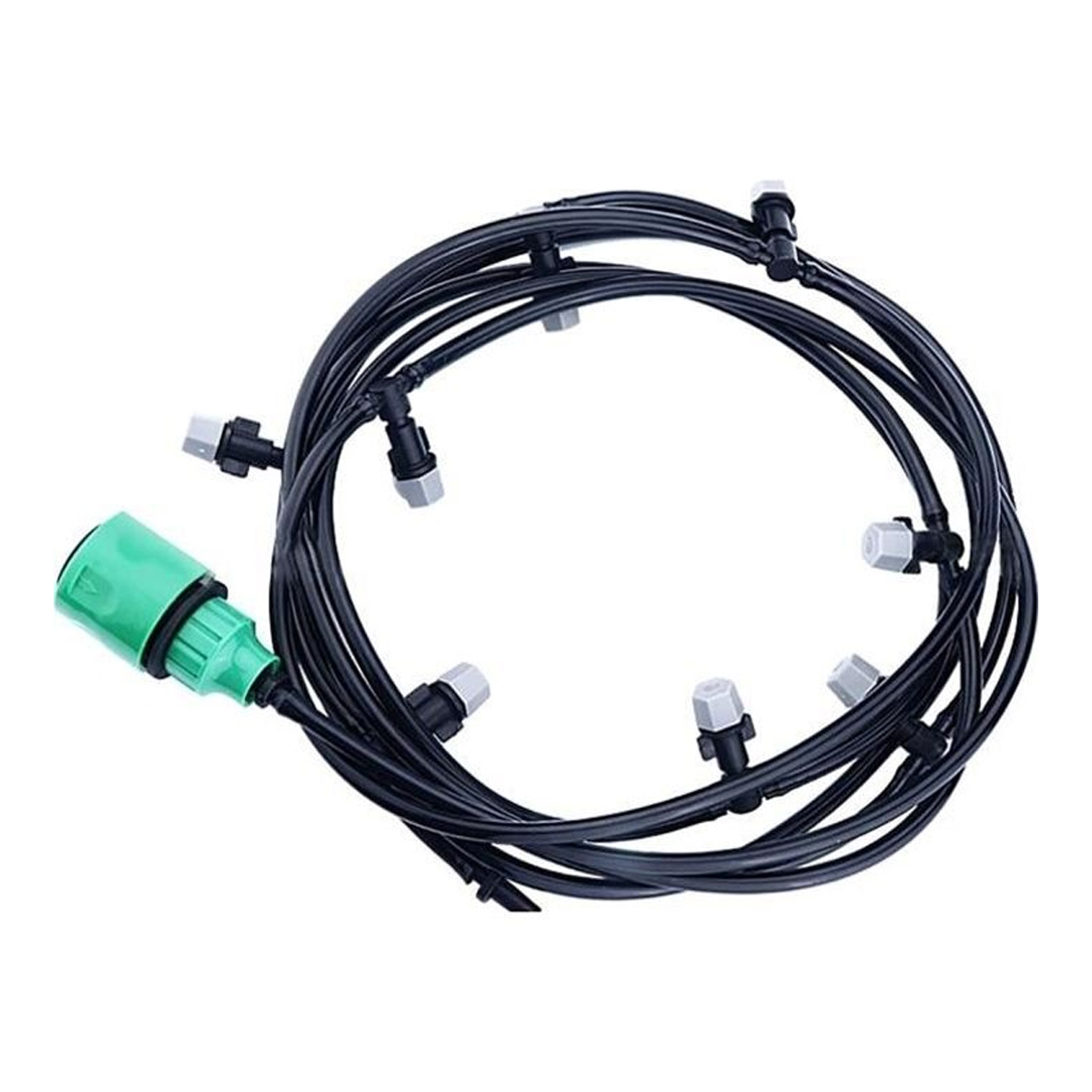 Sprühnebelsystem-set, Messingdüsen, 10 M Schlauch, Wasserdichte Anschlüsse, Für Terrasse, Garten Oder Pool