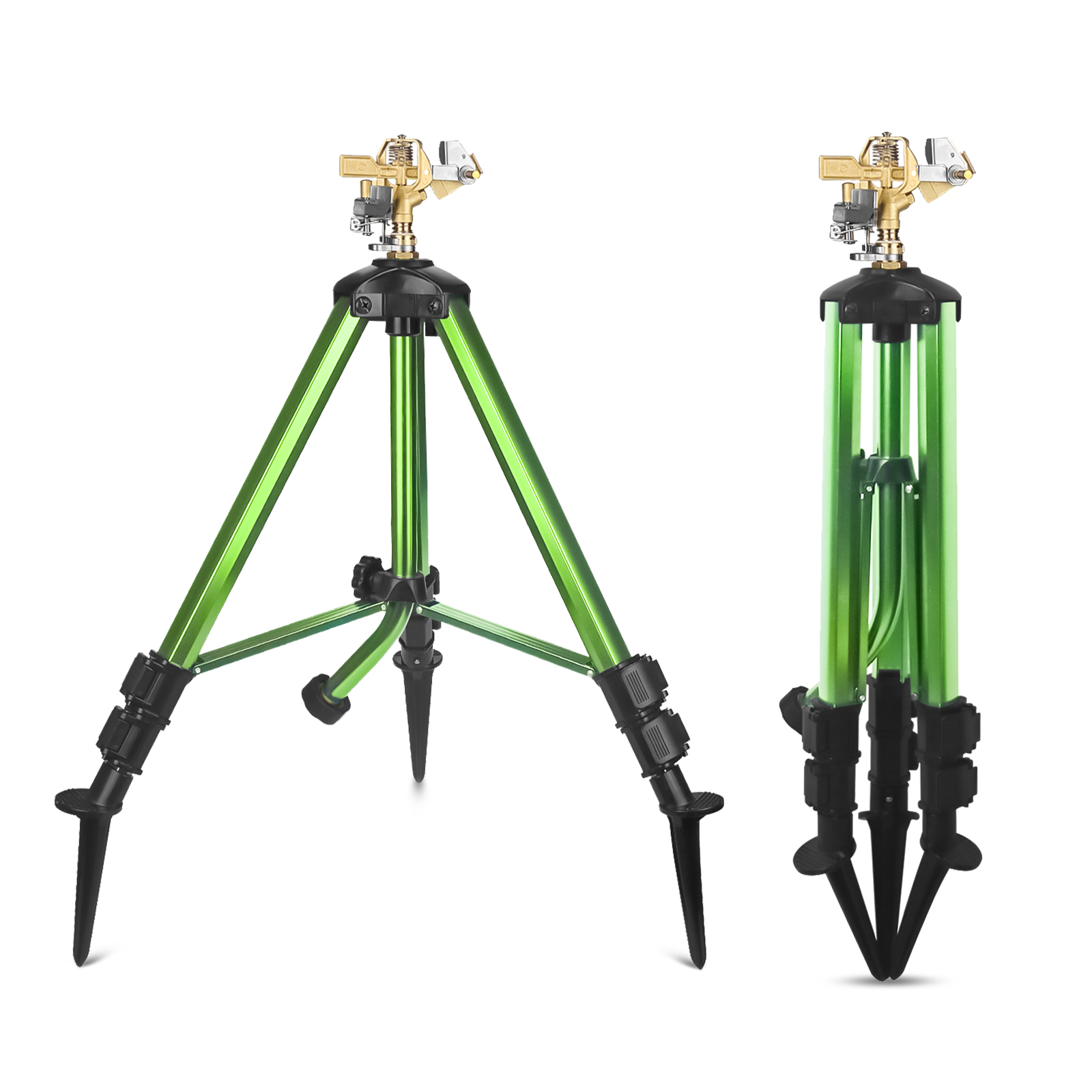 Gartensprengerwagen Aus Zinklegierung Und Messing Mit 360° Drehbarem Arm Und Stativ, Geeignet Für Höfe Und Gärten