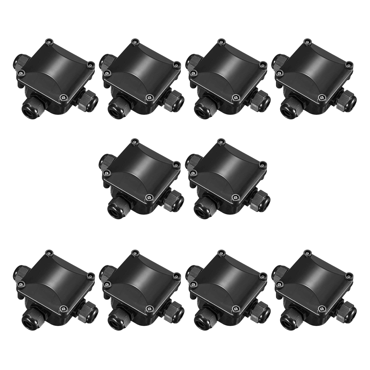 10-teiliges Set Wasserdichter 3-wege-anschlussdosen (ip66), Hochtemperaturbeständig, Für Kabel Mit 4–15 Mm Durchmesser, Einfache Installation