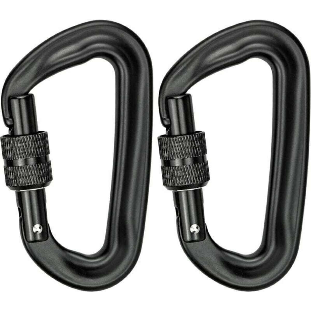 Aluminium-karabiner, 12 Kn, Maximale Traglast 1200 Kg, Set Mit 2 D-förmigen Karabinern. Für Hängematten, Camping Und Klettern.