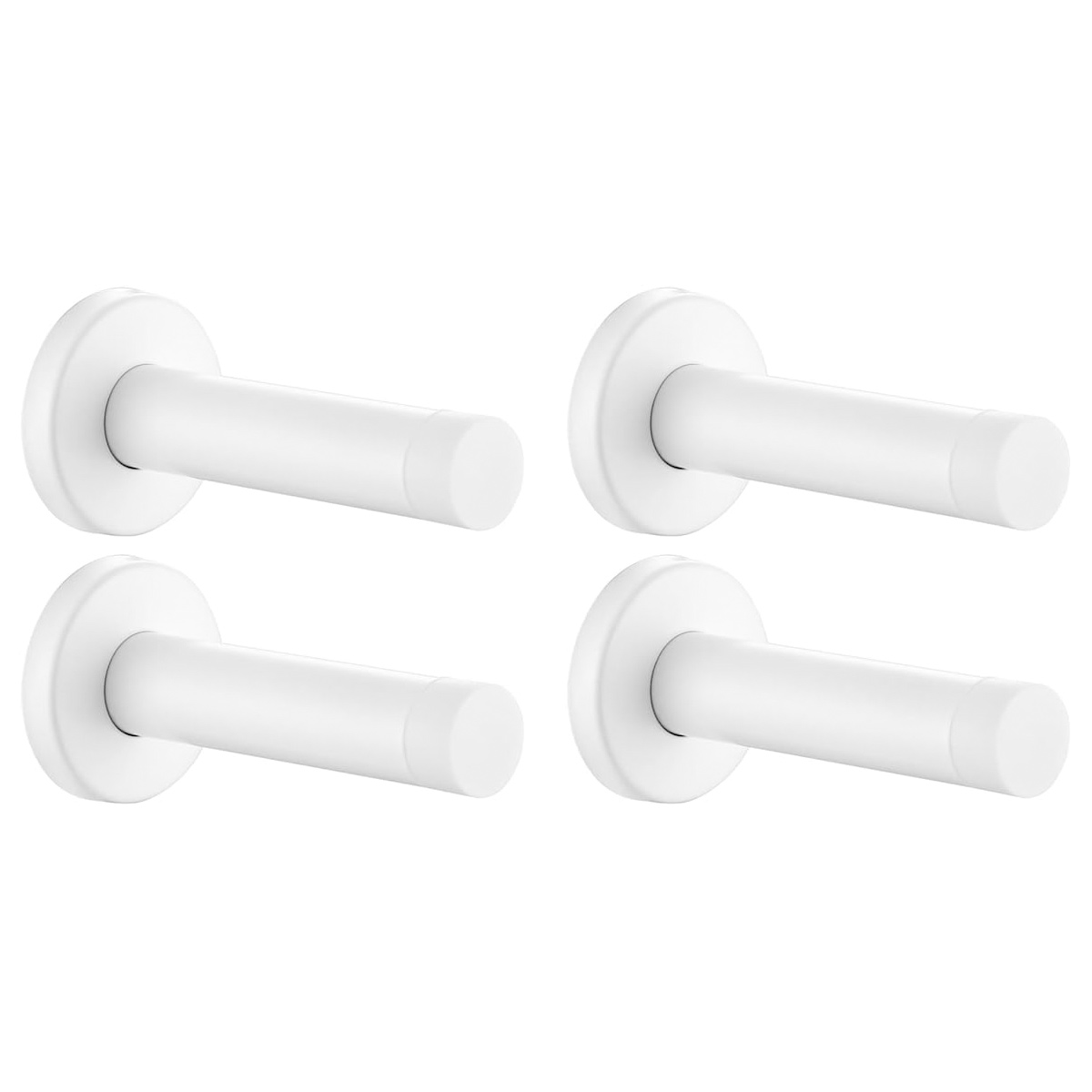 Türstopper Weiß, Edelstahl 304, 1 Mm Dick, Schalldämpfend, Türpuffer, Wandschutz, 4er-pack, Dsb5-wh-p4