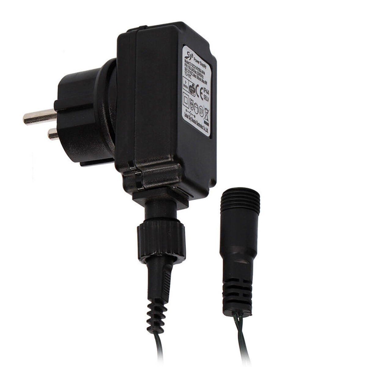 Einfach Anzuschließender 30-v-netztransformator (schutzart Ip44) – Für Den Innen- Und Außenbereich Geeignet – Bis Zu 1200 Leds – 0,5 M Kabel Im Lieferumfang Enthalten