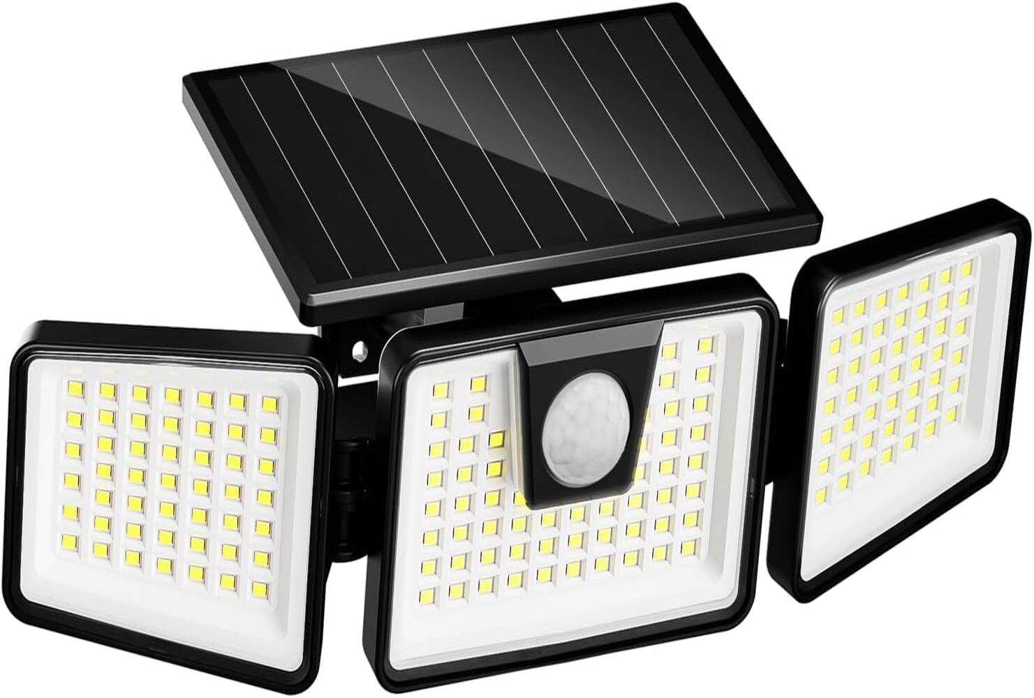 156 Led-solar-außenleuchten, 360° Drehbare Solar-außenleuchten Mit Bewegungsmelder, Wasserdicht (ip65), Einstellbarer Beleuchtungswinkel