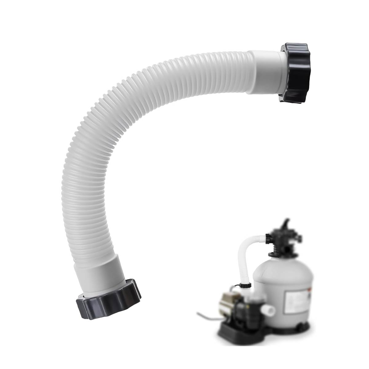 38-mm-poolschlauch, Flexibles Polyethylen, 40,6 Cm Länge, Für Sandfiltersysteme, Kompatibel Mit Intex Und Bestway