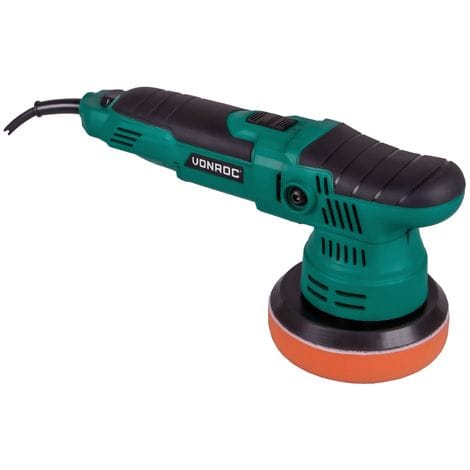 Vonroc - Exzenter-Poliermaschine 650W - Ø125mm - Sanftanlauf - Konstante Leistung - Inkl. Zubehör