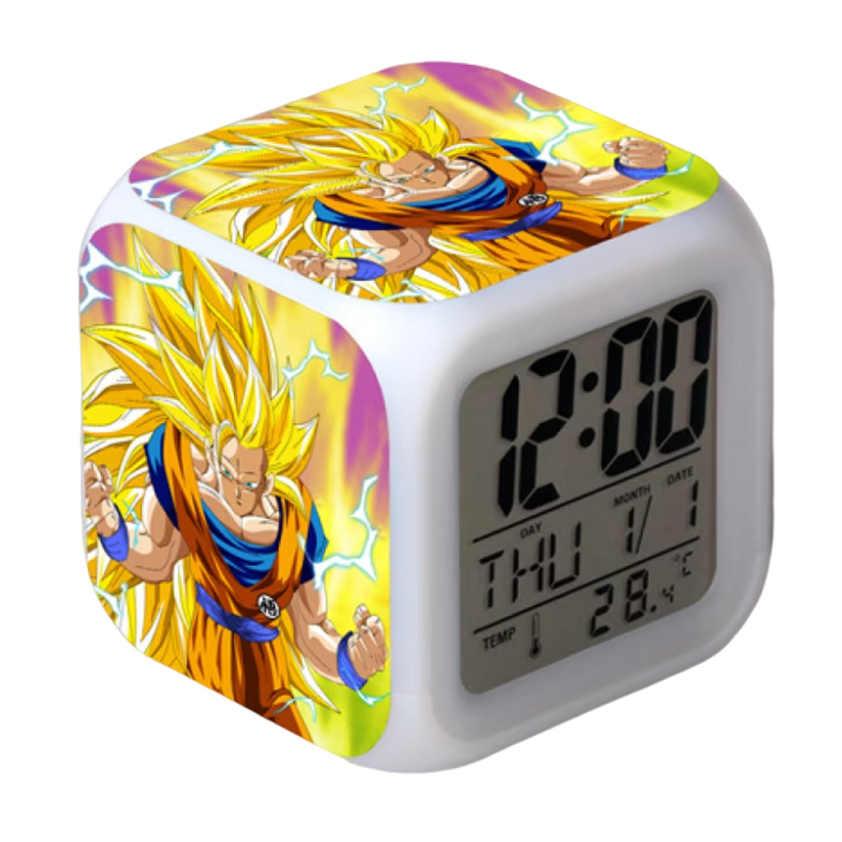 Led-wecker Im Dragon Ball-design, Leuchtende Digitale Tischuhr Für Kinder Und Erwachsene, Kreatives Und Farbenfrohes Geschenk – Kompatibel Mit Htnl791