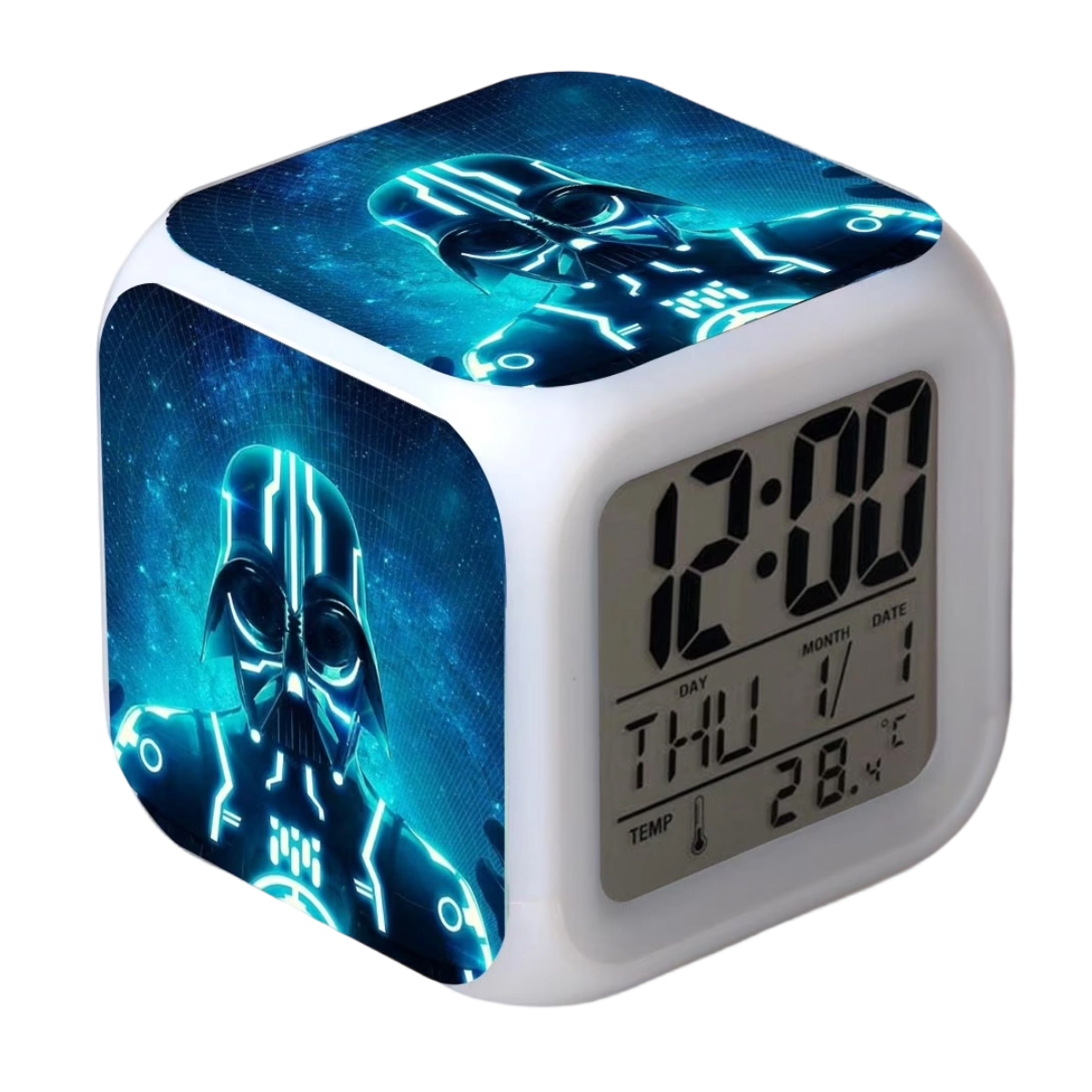 Star Wars Led-wecker, Helle Und Farbenfrohe Digitale Tischuhr, Kompatibel Mit Htnl813, Geschenk Für Kinder Und Erwachsene