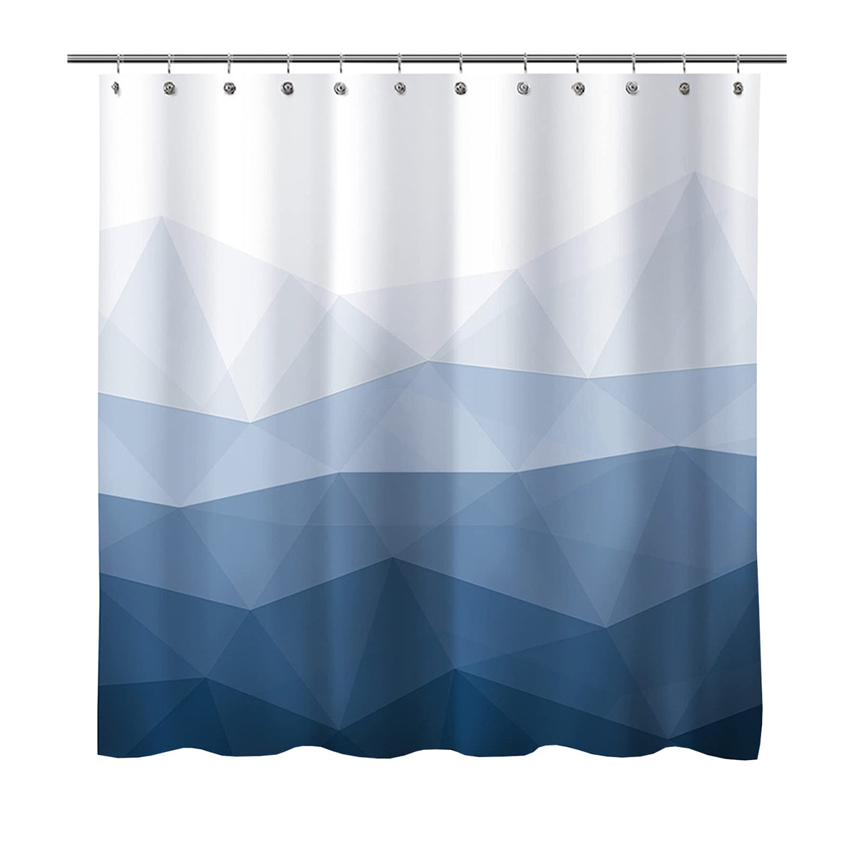 Kiplyki Duschvorhang-set Mit Geometrischem Digitaldruck Und Haken, Moderne Badezimmer-dekor-stoffvorhänge, Kompatibel Mit Standardduschen