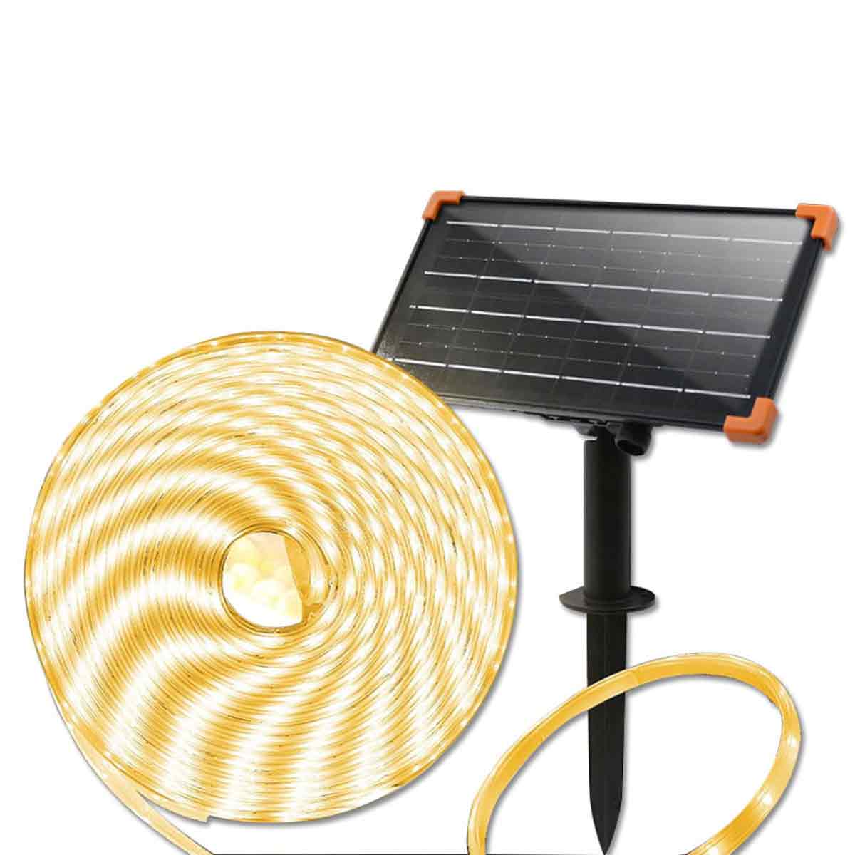 Solar-led-streifen, 15 M, 300 Leds, Ip68 Wasserdicht, Fernbedienung, Timer, 8 Modi, Usb, Garten, Pool
