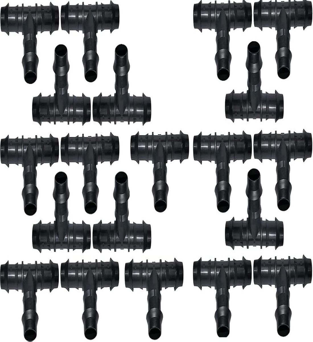 20 T-stücke, Tropfbewässerungs-fittings, Für 16-mm-schläuche, Robustes Kunststoff, Gartenbewässerungssystem