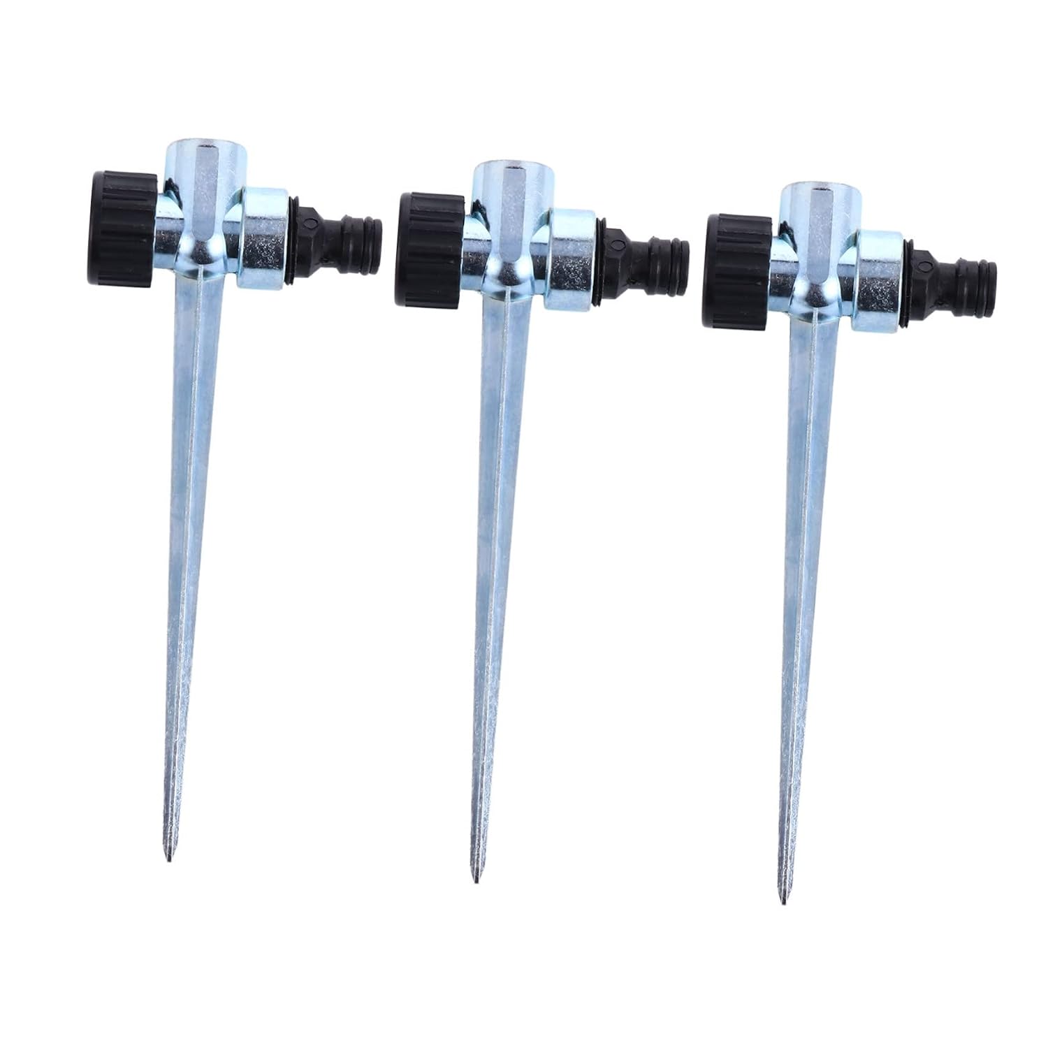 Set Mit 3 Zink-sprinklerpfählen, Stabiler Standfuß Für Die Gartenbewässerung, Einfache Installation Für Rasenflächen Und Blumenbeete