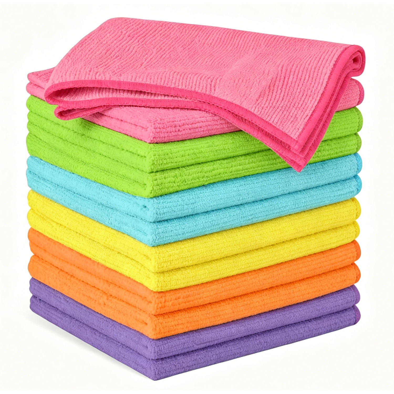 12 Mikrofasertücher, 6 Verschiedene Farben, Wiederverwendbare, Fusselfreie Papiertücher Für Auto, Küche, Bad Und Mehr