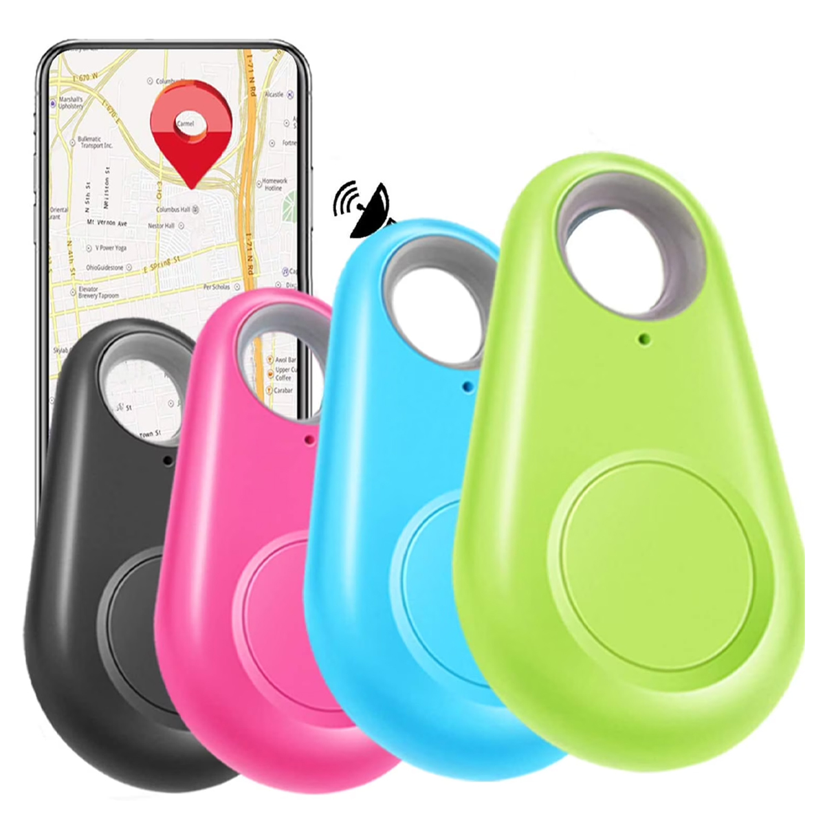 Set Mit 4 Intelligenten Gps-trackern Mit Anti-verlust-alarm Für Kinder, Haustiere, Autos, Geldbörsen Und Gepäck – Kompatibel Mit Ios Und Android