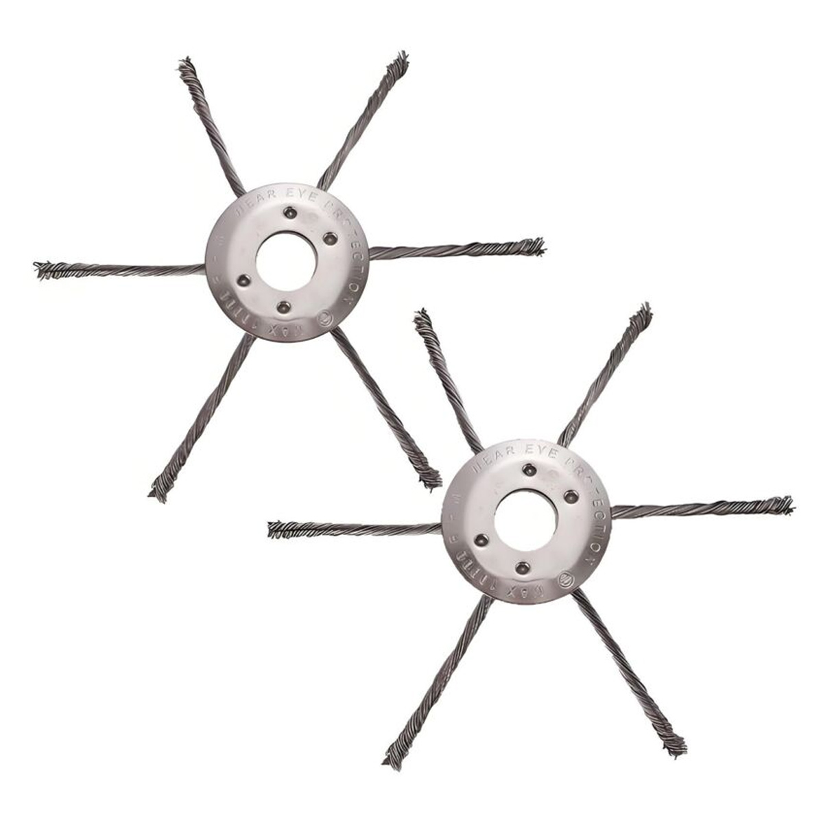 Set Mit 2 Freischneiderköpfen, Professionelle Unkrautbürste Aus Geknotetem Stahldraht, Universelle Ersatz-unkrautbürsten Für Rasenmäher (6 Köpfe)