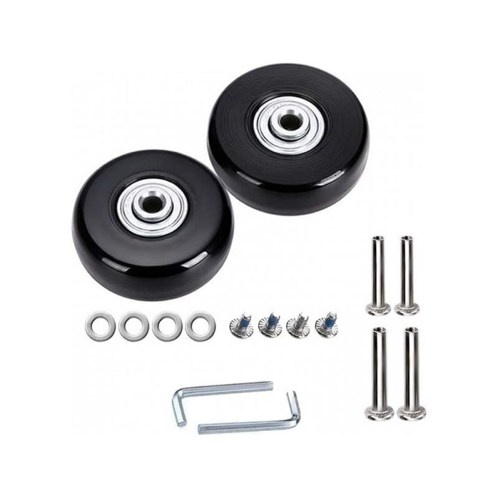 Set Mit 2 Ersatzrollen 45 Mm X 18 Mm Für Koffer, Gepäck, Kofferrollen, Ersatzrollen Für Koffer, Gepäck, Kofferrollen