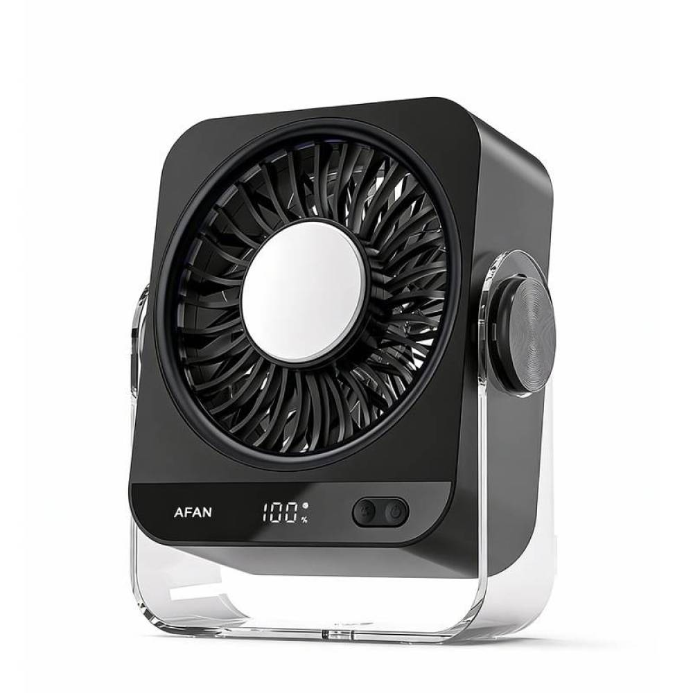 Usb-tischventilator Für Schlafzimmer, 199 Geschwindigkeitsstufen Mit Turbo-luftstrom, Tragbarer Ventilator Mit Eiskühlung, Leiser Tischventilator Mit Digitalanzeige, Um 270° Drehbar, Kleiner, Wiederau