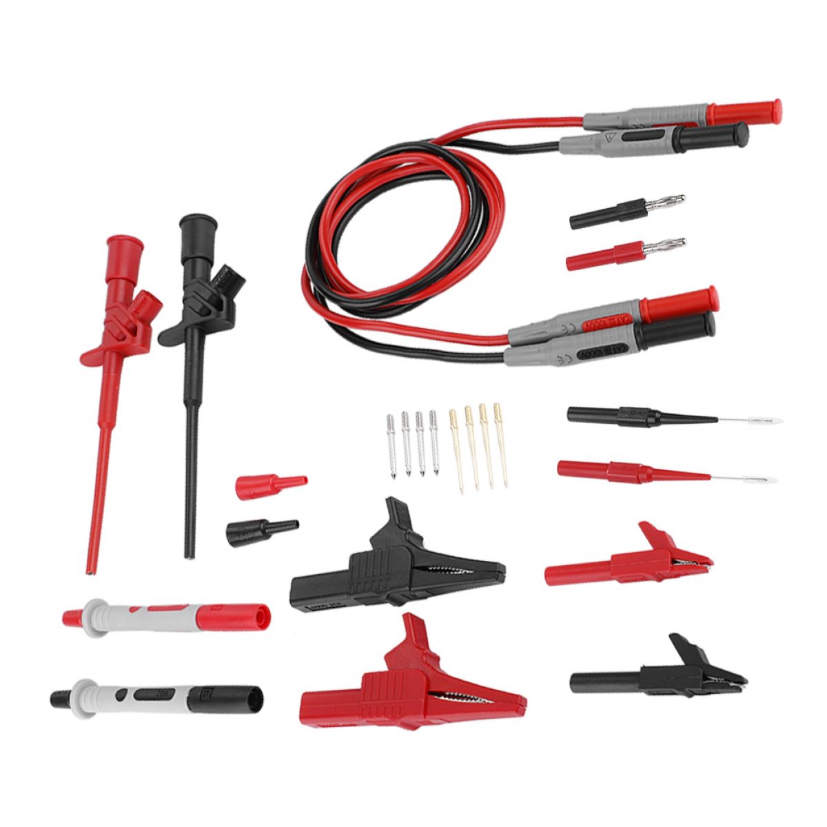 Elektronisches Multimeter Mit 4-mm-bananenstecker, Messleitung Und Prüfkabelset (p1600c)