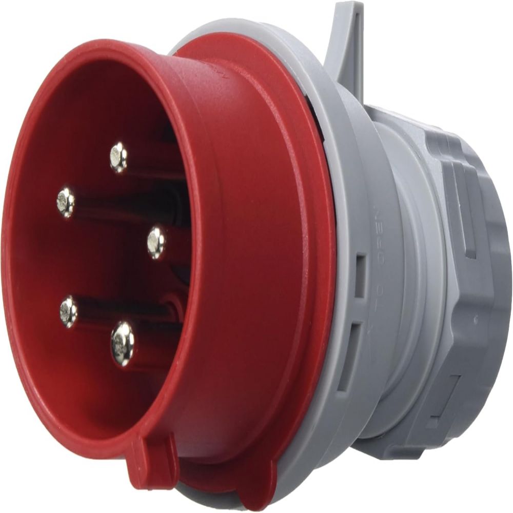 1 Cee-stecker Mit Phasenumkehrstufe, 32 A, 400 V, Polyamidgehäuse, Ip44, Für Baustellen