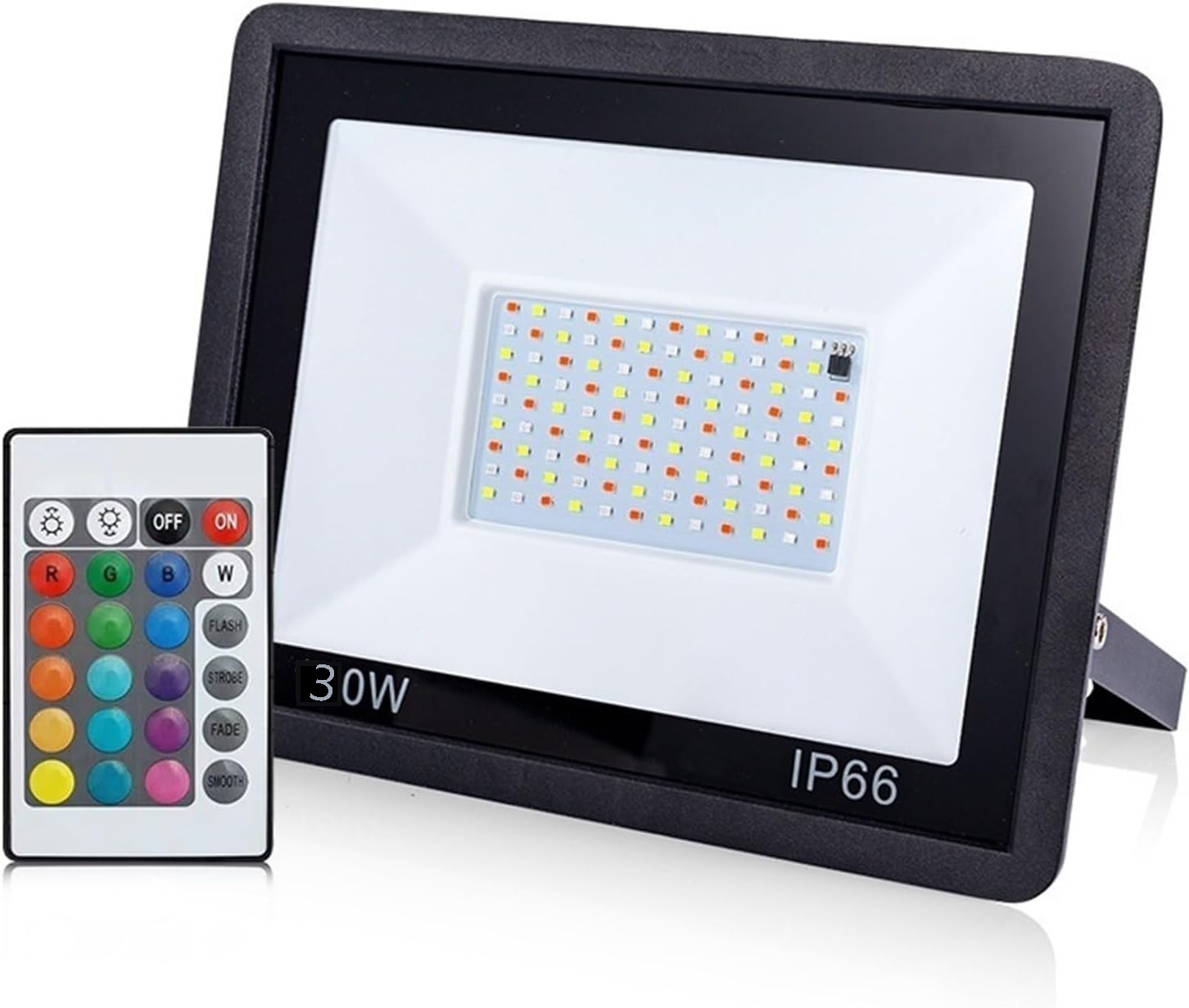 Led-rgb-flutlicht, Ip66 Außenfluter, Strahler, Reflektor, Projektorlampe, Gartenbeleuchtung, Für Garage/hof/veranda (30 W)