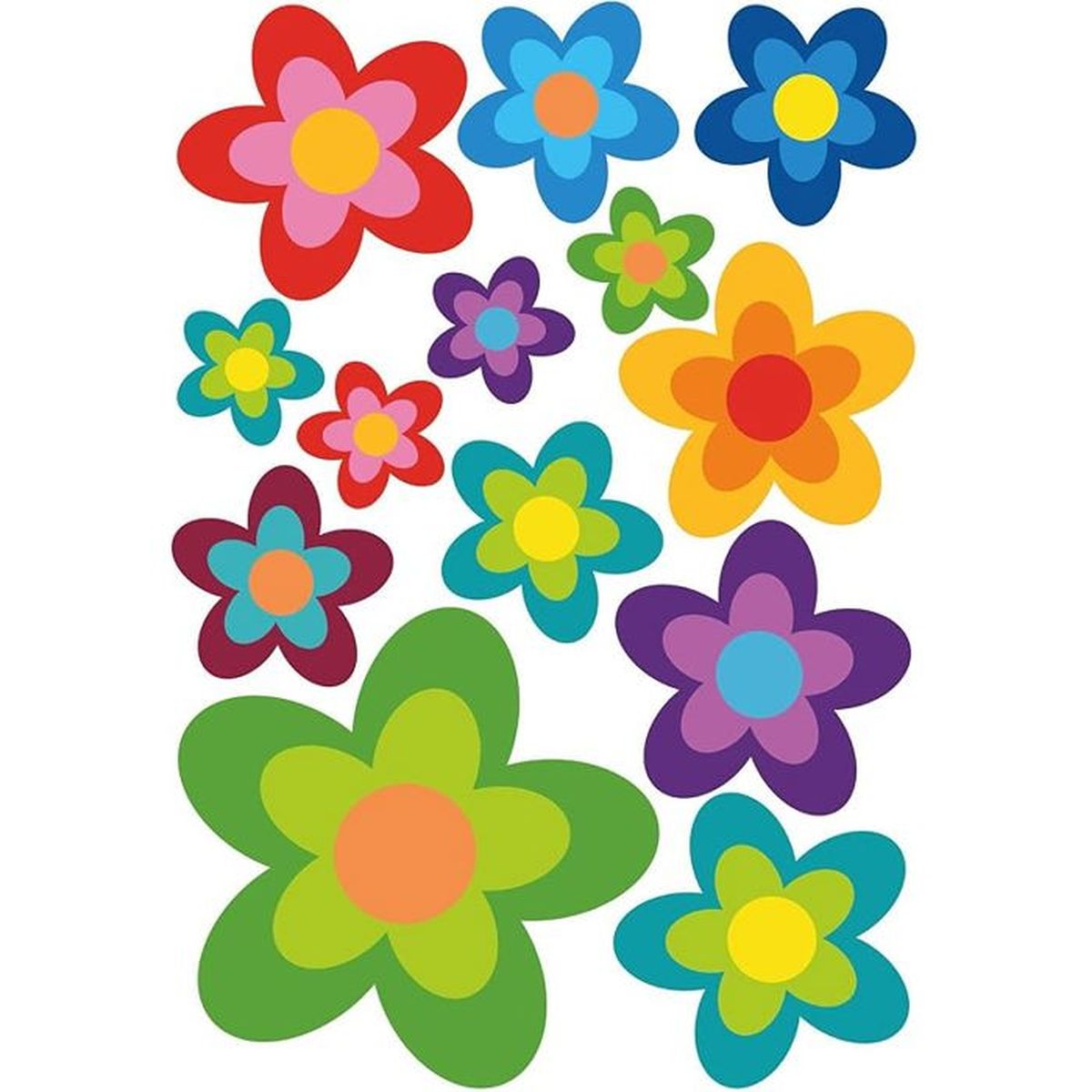13 Hippie-autoaufkleber, Bunte Blumen, Personalisierte Aufkleber Für Vw Bulli, Motorrad, Fahrrad Und Persönliche Gegenstände