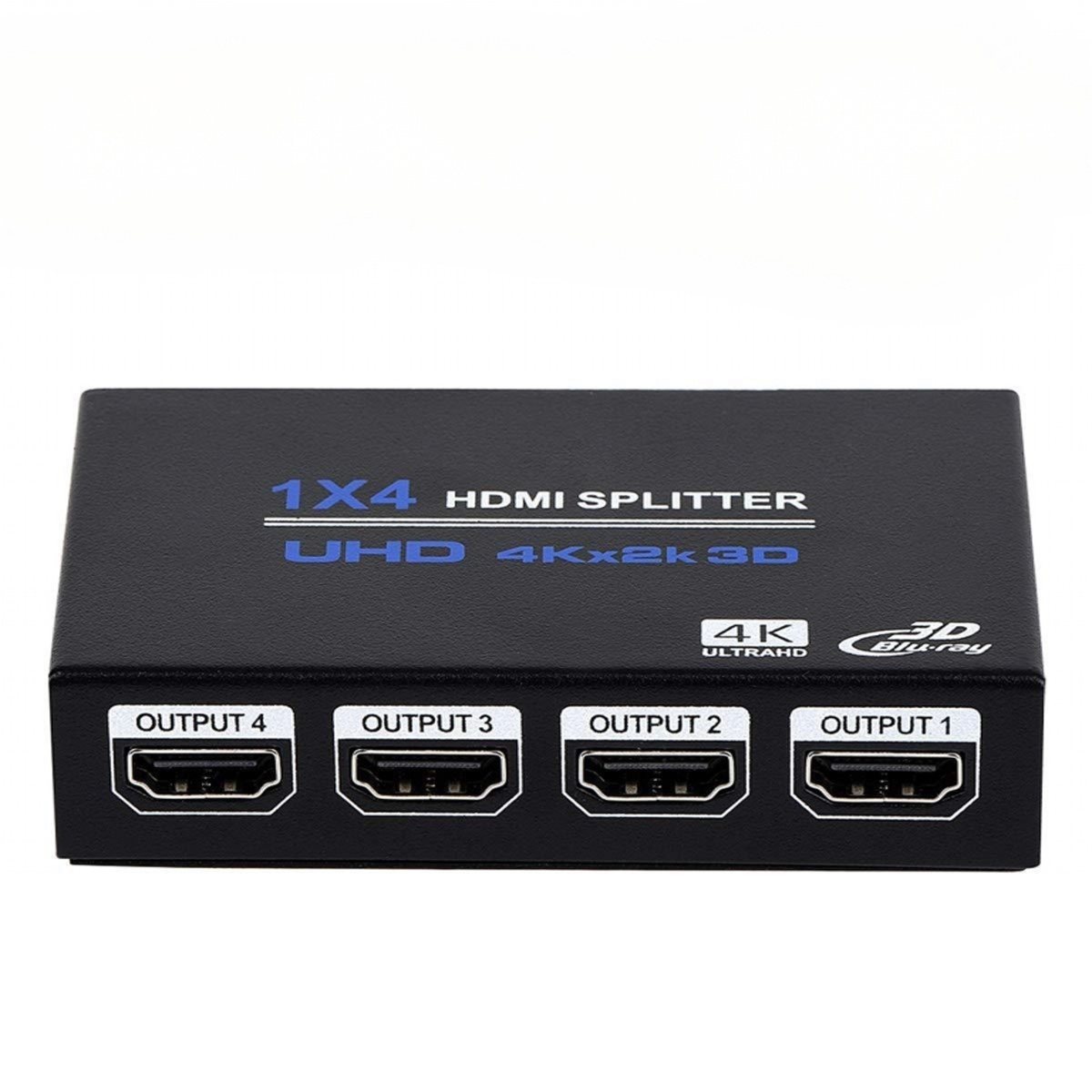 1x4 Hdmi-splitter 4k@30hz Ultra Hd 3d, 1 Eingang Auf 4 Ausgänge, Videoverteiler Mit Europäischem Netzstecker