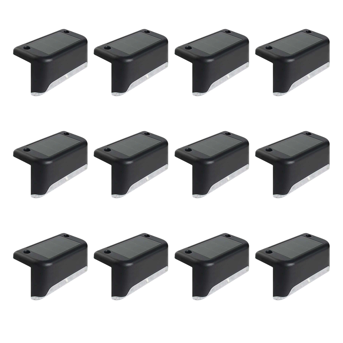 Solpex 12er-pack Solar-außenleuchten, Wasserdichte Led-leuchten Für Treppen, Stufen, Zäune Und Gärten